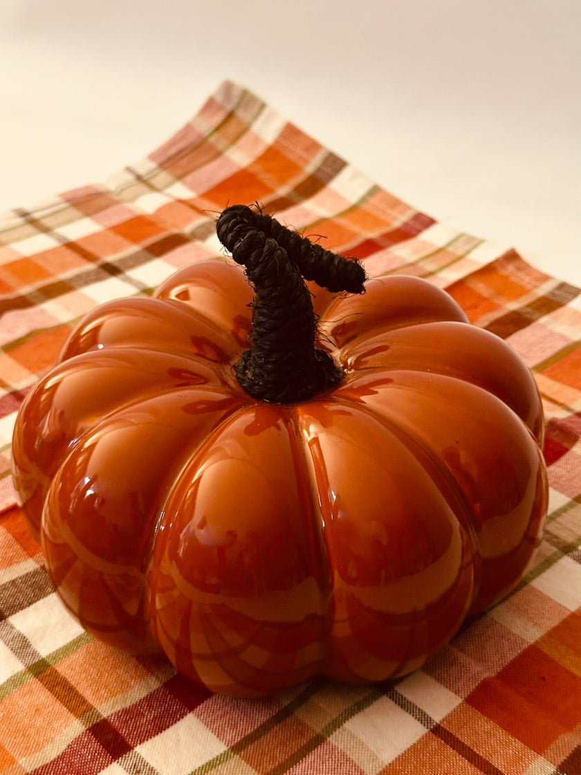 Calabaza esmaltada amarilla