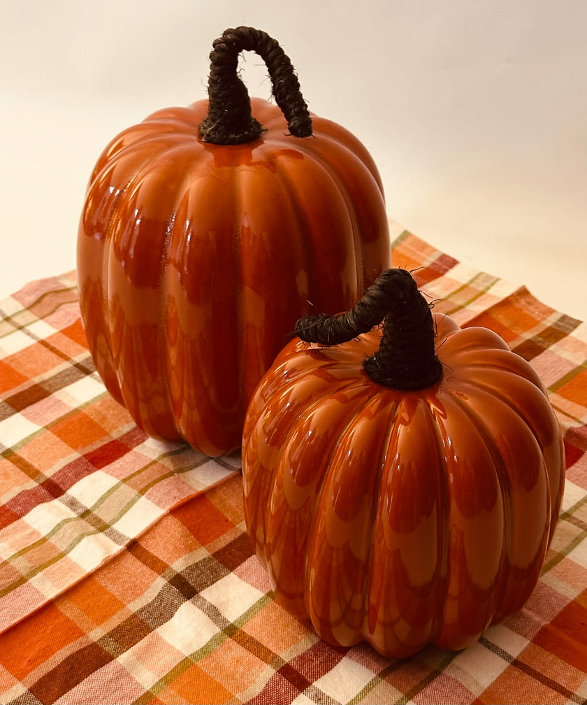 Calabaza esmaltada amarilla