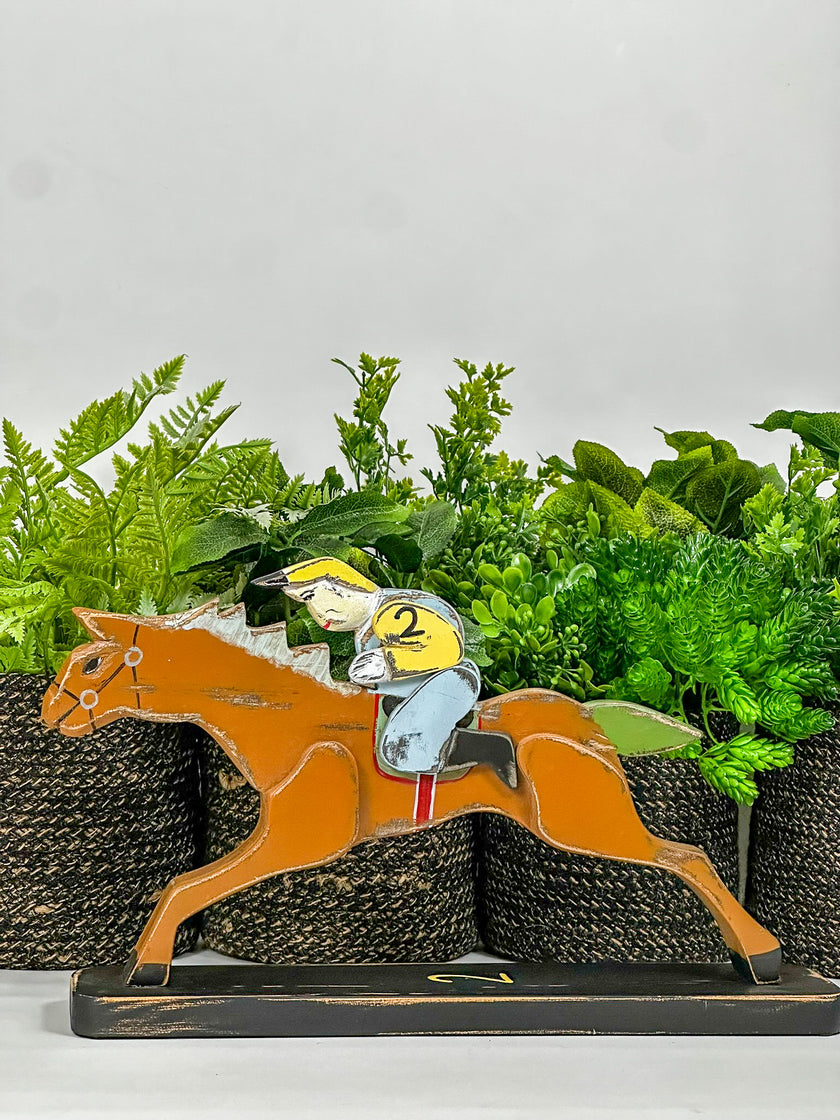 Juego de 4 caballos de carreras