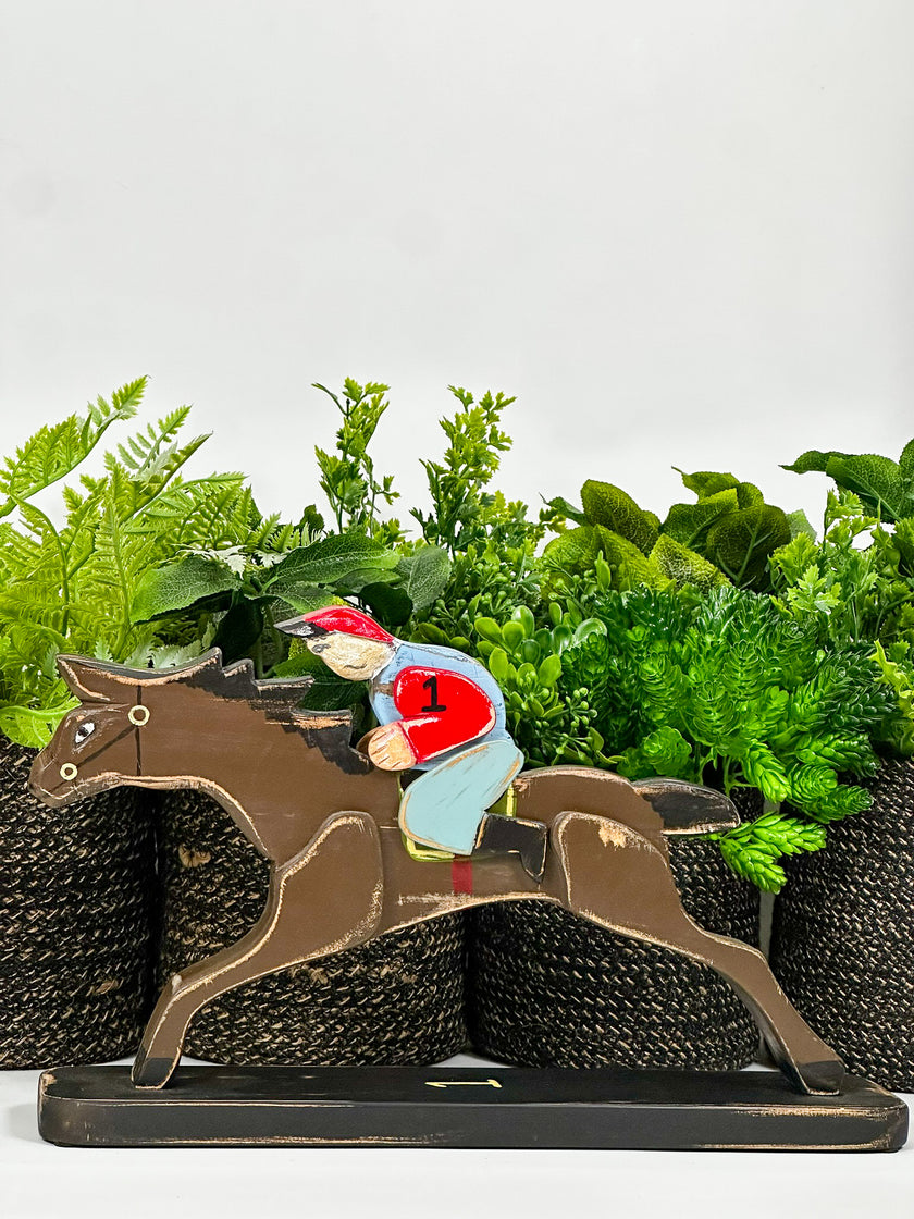 Juego de 4 caballos de carreras