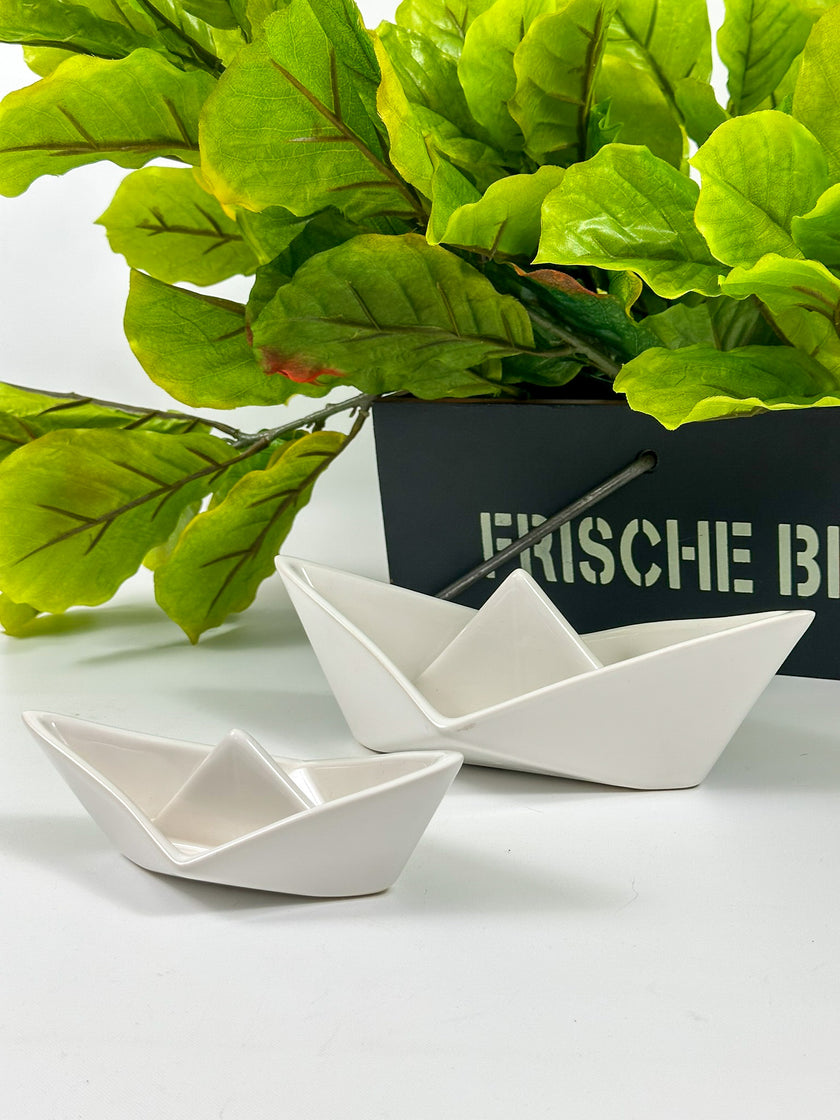 Barco Blanco de Cerámica