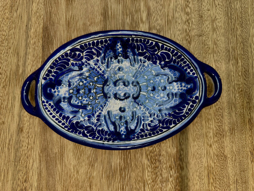 Charola Talavera Ovalada con Asas