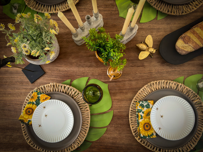 Set Platos Melamina Abejas