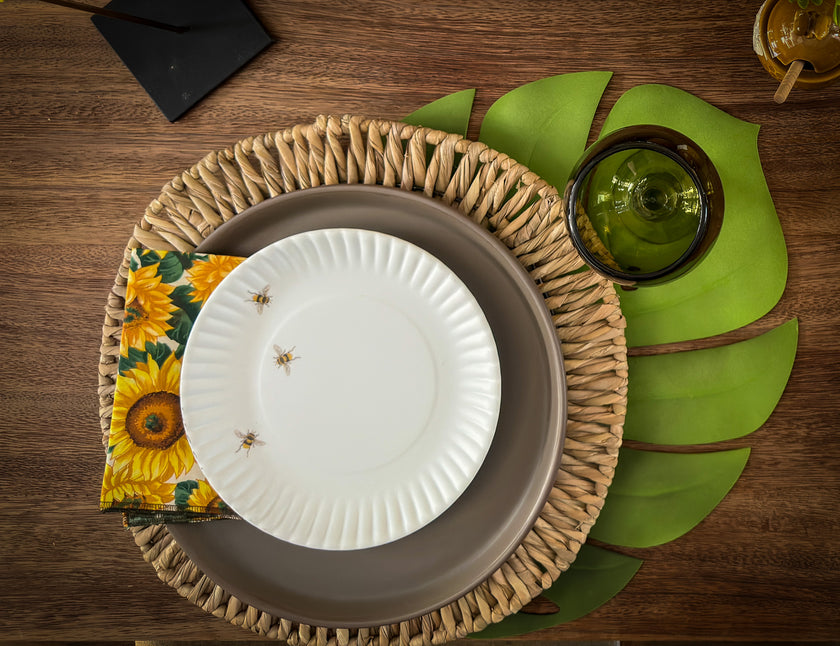 Set Platos Melamina Abejas