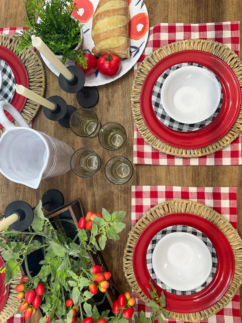 Individual Mascota Rojo Blanco