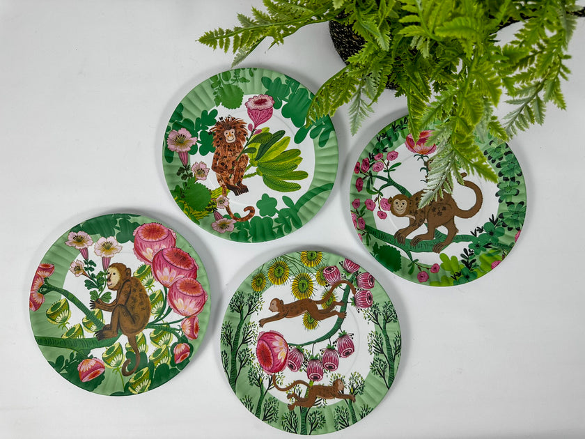 Plato melamina white lotus set de 4 platos