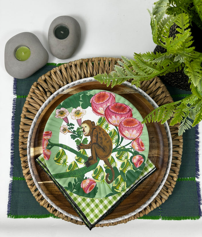 Plato melamina white lotus set de 4 platos
