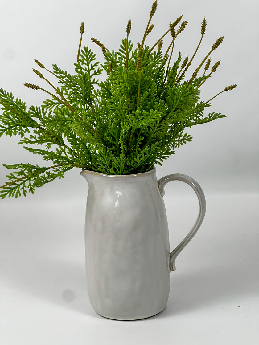 Jarra cerámica blanca irregular chico