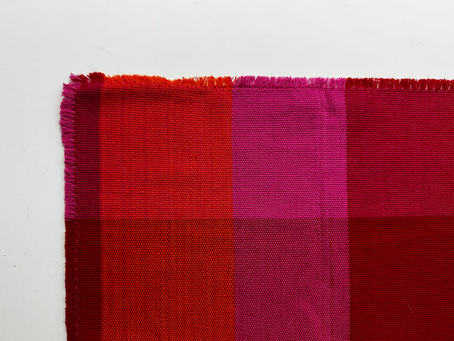 Juego de 4 manteles individuales rojo rosa naranja