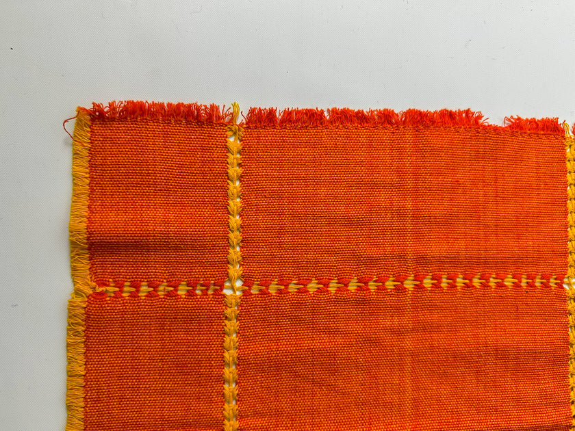 Juego de 4 manteles individuales naranja amarillo