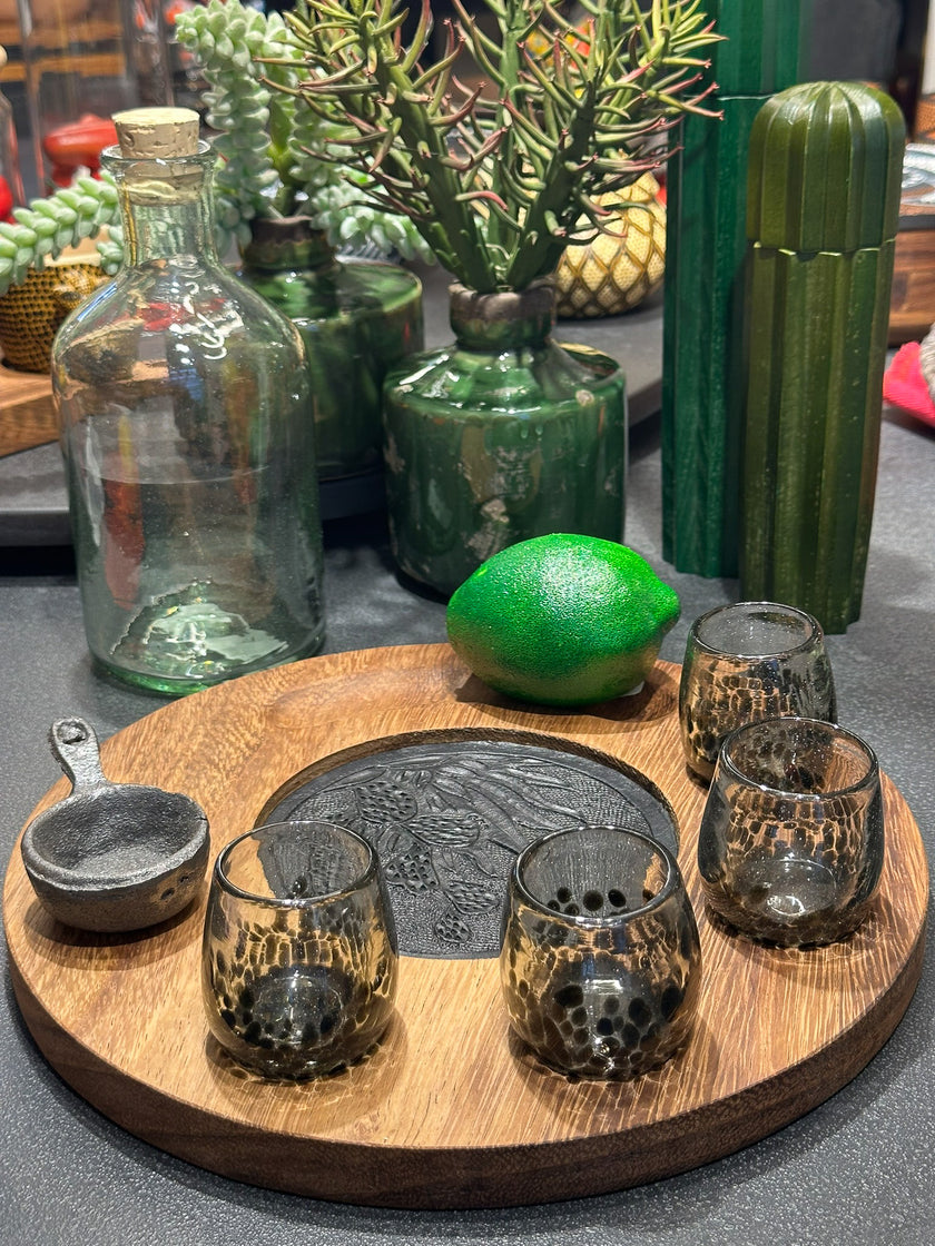 Tabla Thera 4 Mezcal Vidrio con Sartén